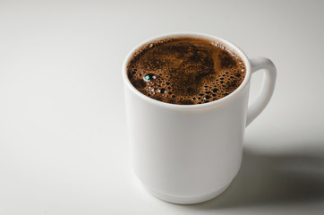Coffee cup, сups of coffee, cocoa, chocolate. Coffee foam isolated on white background with clipping path