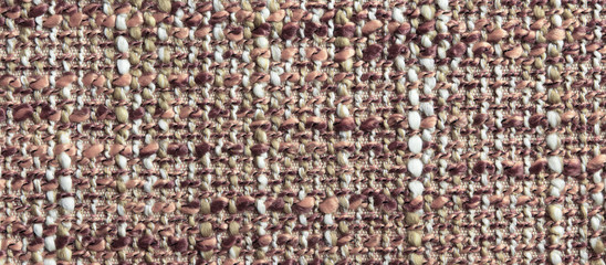 Fabric, texture of rough woolen brown fabric, pattern, background, banner