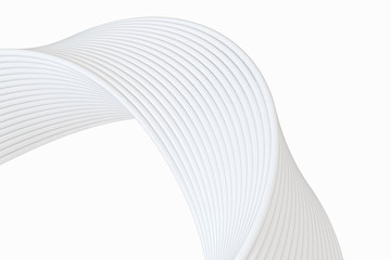 The virtual image of Mobius ring geometric figure, 3d rendering