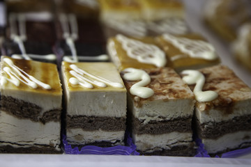 Fototapeta na wymiar Chocolate and sweet cakes