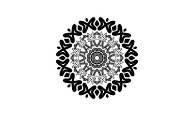 Black butterfly line mandala