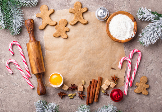 Ingredients for baking Christmas cookies