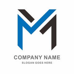 Geometric Letter M Business Company Vector Logo Design
