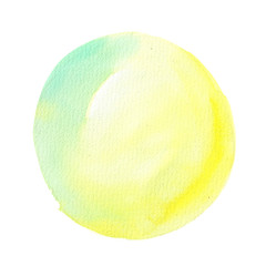Abstract watercolor circle background, design element for postcard