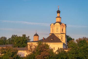 Spaso Andronikov monastery in Moscow.  Andrey Rublev museum. Orthodox church.