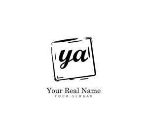 YA Initial beauty monogram logo vector