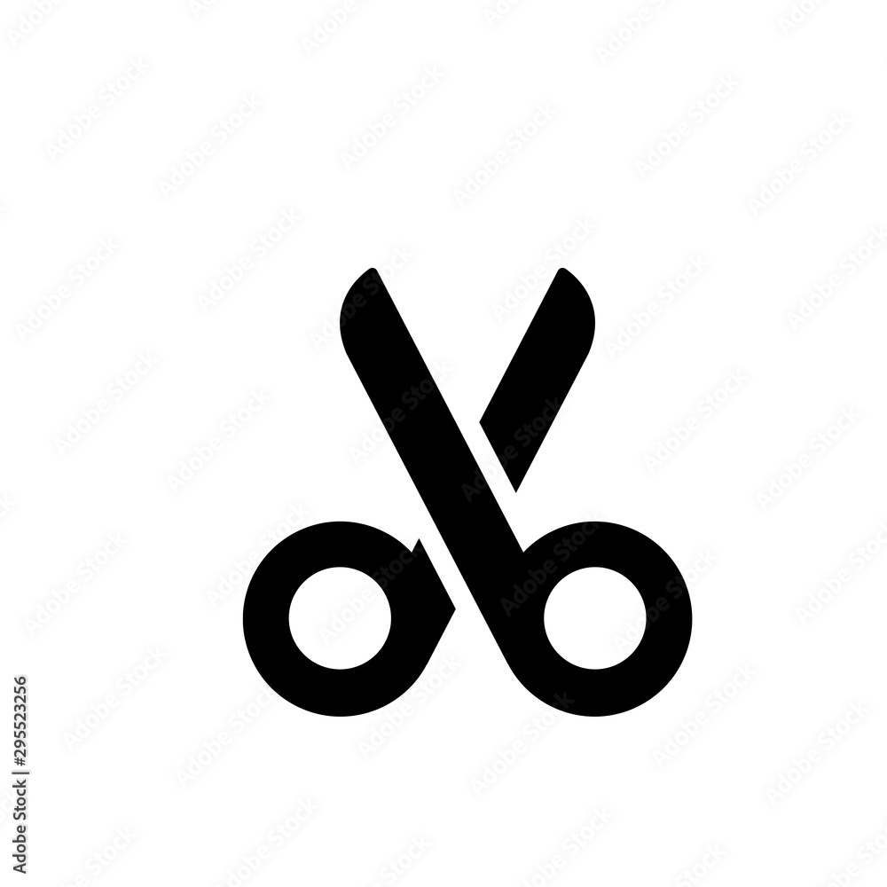 Wall mural scissors - vector icon b