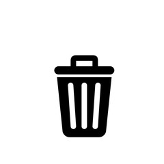 trashcan icon,vector illustration. Flat design style. vector trashcan icon illustration isolated on White background, trashcan icon Eps10. trashcan icons graphic design vector symbols