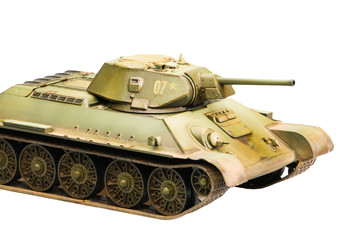 Model of soviet old T-34 tank