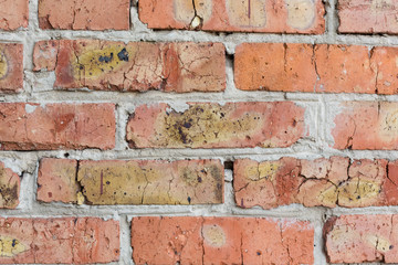 old red brick wall background