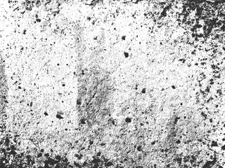 Distress old cracked concrete vector texture. Black and white grunge background. Stone, asphalt, plaster, marble.