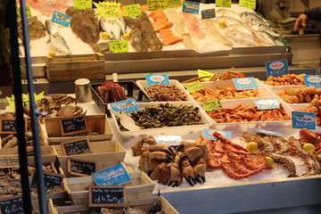Fototapeta na wymiar Seafood market. market by the sea