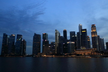 Fototapeta na wymiar シンガポールのマリーナベイエリアの風景