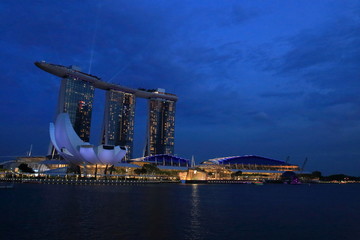 Fototapeta na wymiar シンガポールのマリーナベイエリアの風景