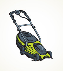 Fototapeta premium Lawn mower. Vector drawing