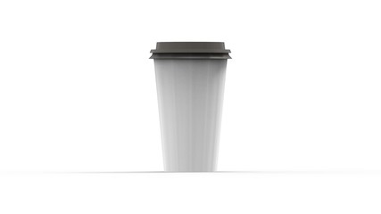 3d rendering of a coffee cup isolated in white background