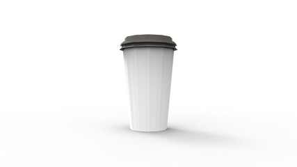 3d rendering of a coffee cup isolated in white background