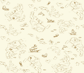 Geographic map. Vector drawing