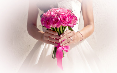 wedding bouquet, floral background