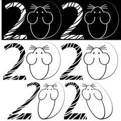 Metal the inscription 2020 on dark background. Luxury festive background. Christmas card holiday concept. Merry christmas gold luxury greeting card design. Creative vector element.