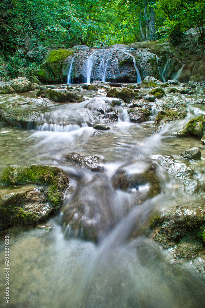 Wall mural Natural Spring Waterfall