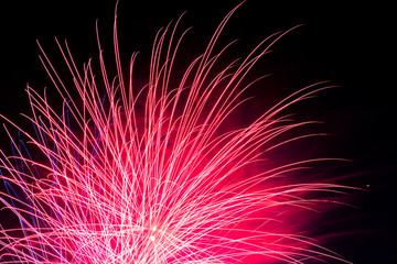 Fireworks Isolated in Night Sky