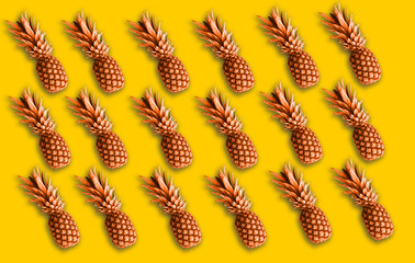 ananas fruit pattern colored