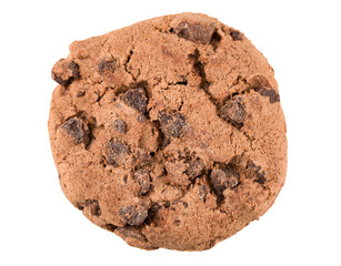 .cookies with chocolate close-up on a white background