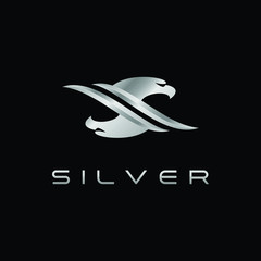 Modern S Letter Silver logo for technology fashion business all company with modern high end look
