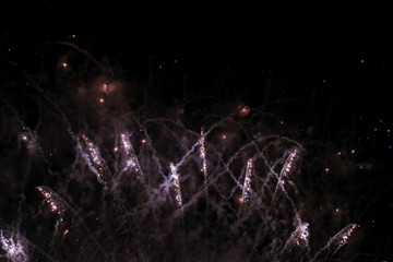 fireworks in the night sky