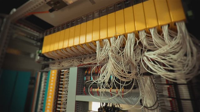 PLC Programmable logic controller box. Steadicam shot