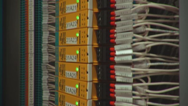 PLC Programmable logic controller box. Steadicam shot