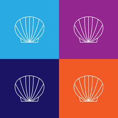 clam icon. Element of popular sea animals icon. Premium quality graphic design. Signs, symbols collection icon for websites, web design