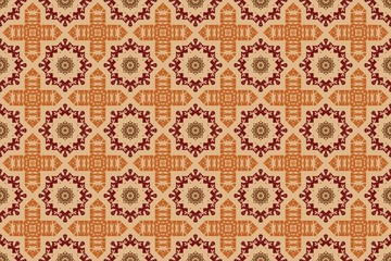 Seamless background with elements of patterns of native Americans. Texture for textile, carpeting, book cover, clothes, banner.