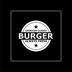 Burger icon isolated on dark background