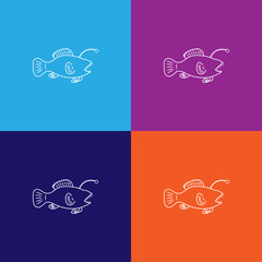 angler icon. Element of popular sea animals icon. Premium quality graphic design. Signs, symbols collection icon for websites, web design