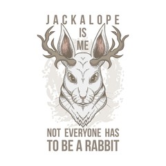 Jackalope Head vector illustration