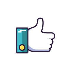 approval hands in white background