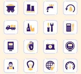 Alternative energy icons set