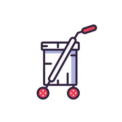 shopping cart on white background