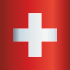 Obraz premium Flag of Switzerland, Swiss Confederation. Template for award design, an official document with the flag of Switzerland. Bright, colorful vector illustration.