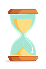 Hourglass flat vector illustration