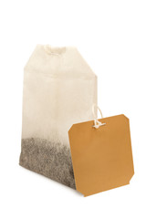 tea bag isolated on white background