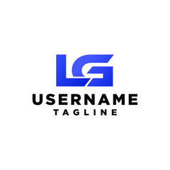 Lg letter logo monogram letter mark icon vector minimalist