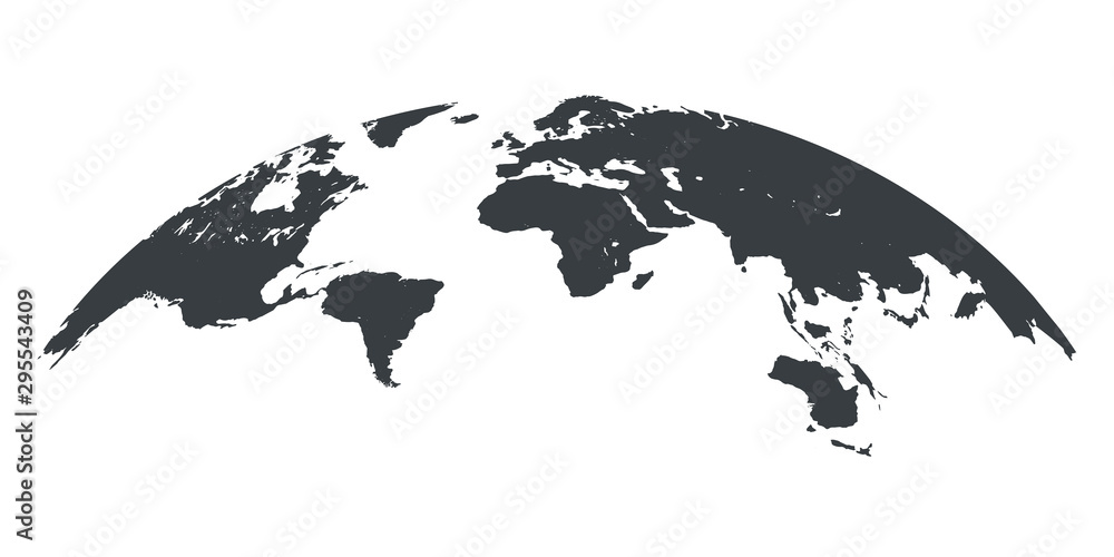 Wall mural world map globe isolated - stock vector