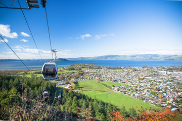 Sky gondola in Rotorua, New Zealand - obrazy, fototapety, plakaty