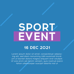 Sport flyer design banner. Poster football sport event template