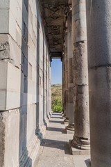Columns of the hellenic-style temple Garni in Armenia