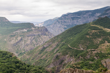 Fototapeta na wymiar Vorotan river valley near Tatev, Armenia