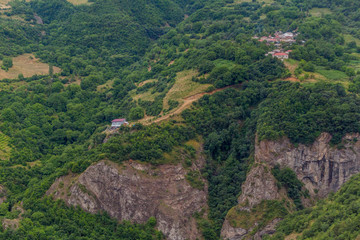 Fototapeta na wymiar Village Tandzatap above Vorotan river valley, Armenia.